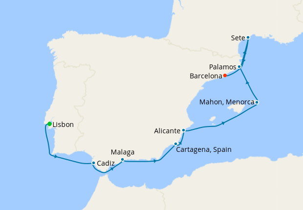 Cruise Itinerary Map