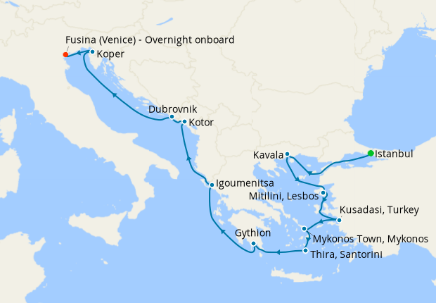 Cruise Itinerary Map