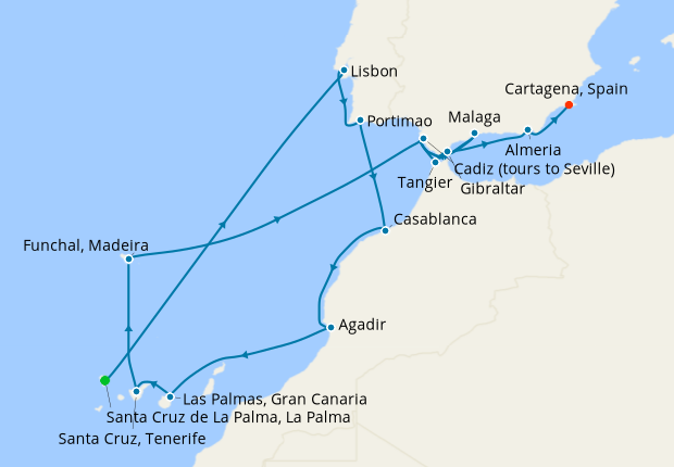 Cruise Itinerary Map