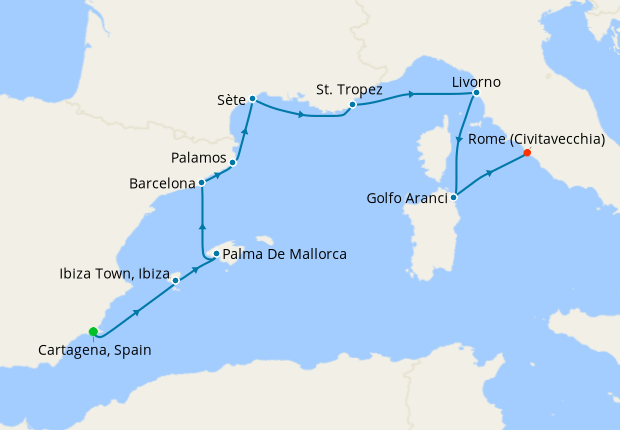 Cruise Itinerary Map