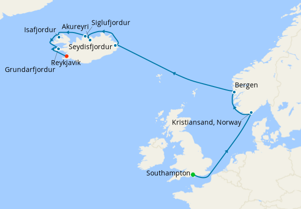 Cruise Itinerary Map
