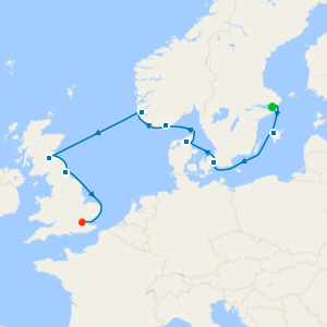Scandinavia & North Sea Ports from Stockholm to Greenwich (London)