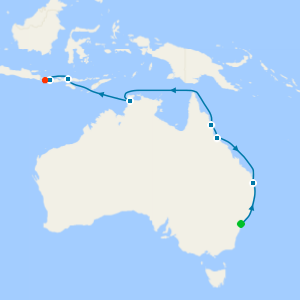 Australia's Queensland & Indonesia from Sydney to Bali (Benoa)