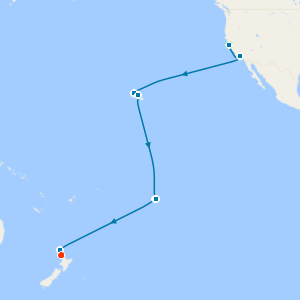Hawaii, Tahiti & South Pacific Crossing with San Francisco and Auckland Stays
