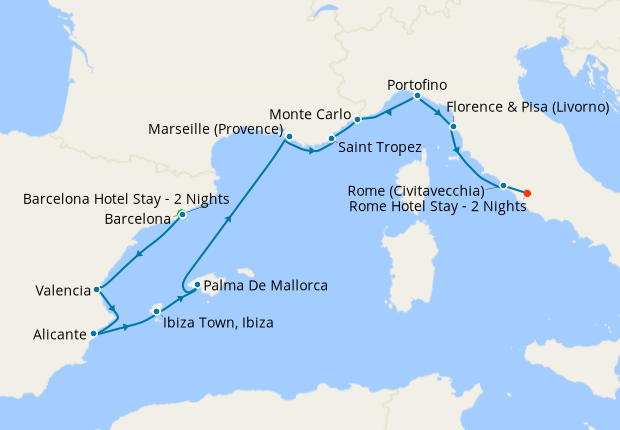 Cruise Itinerary Map