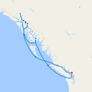 Alaska with Inside Passage from Vancouver with Stay