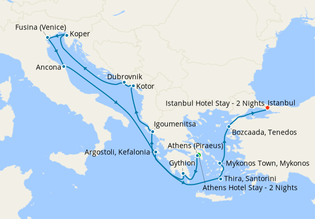 Cruise Itinerary Map