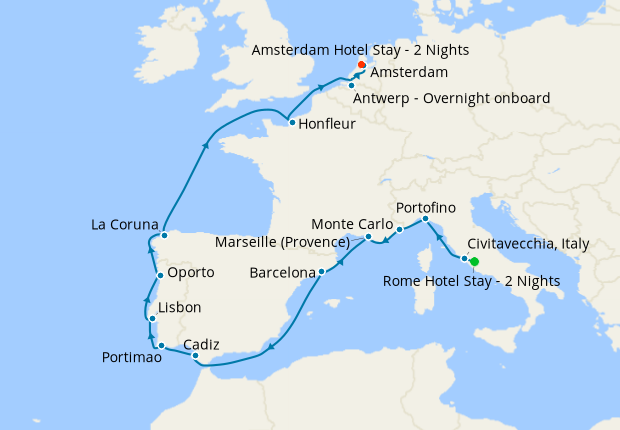 Cruise Itinerary Map