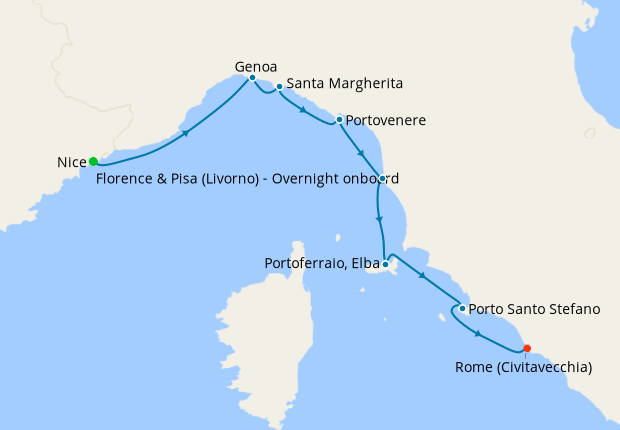 Cruise Itinerary Map