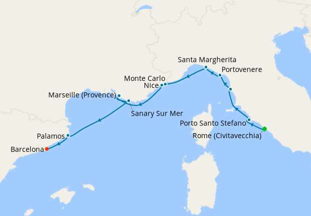 Cruise Itinerary Map