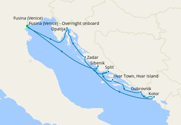 Cruise Itinerary Map