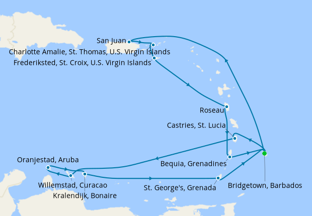 Cruise Itinerary Map