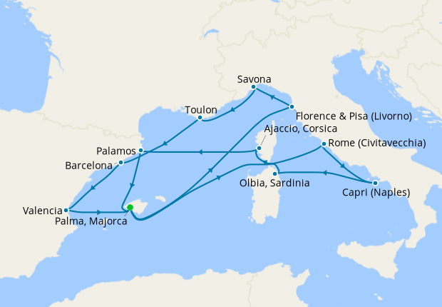 Cruise Itinerary Map