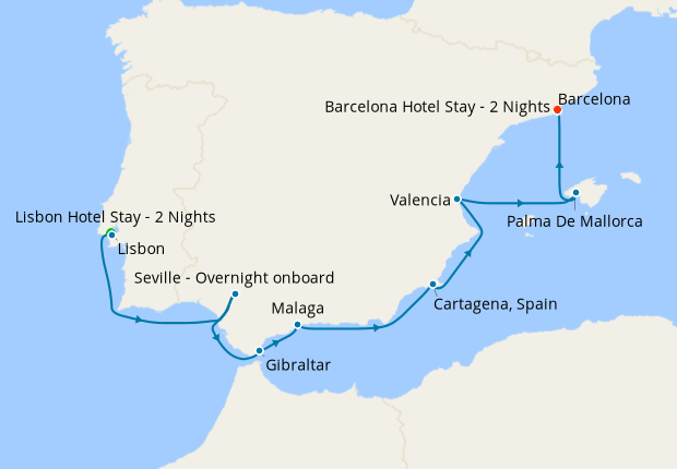 Cruise Itinerary Map