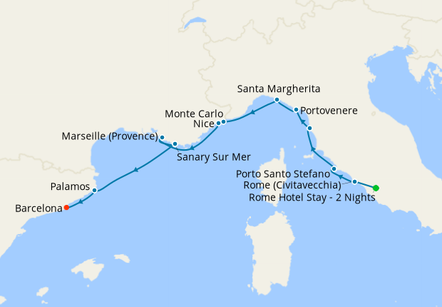 Cruise Itinerary Map