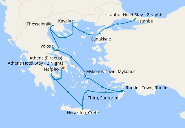 Cruise Itinerary Map