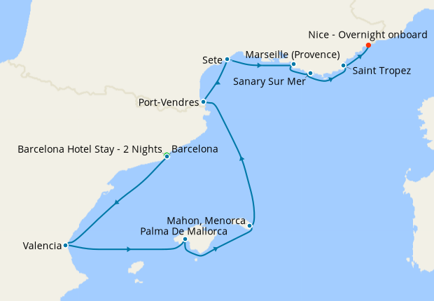 Cruise Itinerary Map