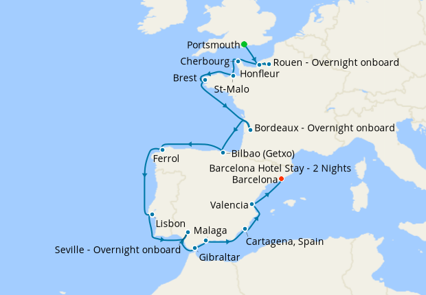 Cruise Itinerary Map
