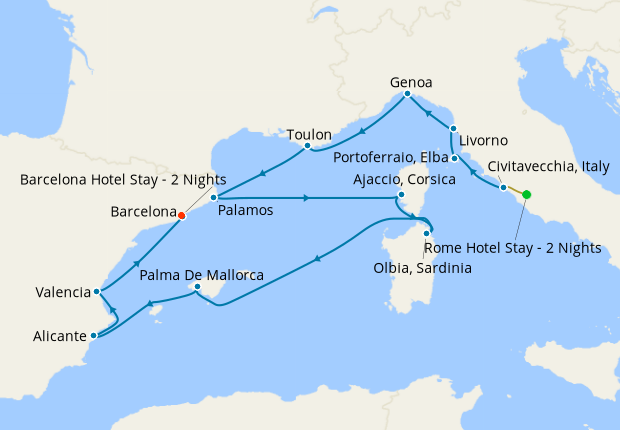 Cruise Itinerary Map