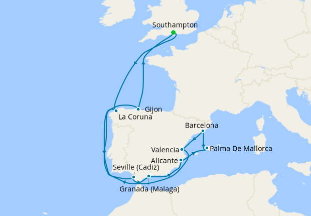 Cruise Itinerary Map