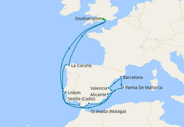 Cruise Itinerary Map
