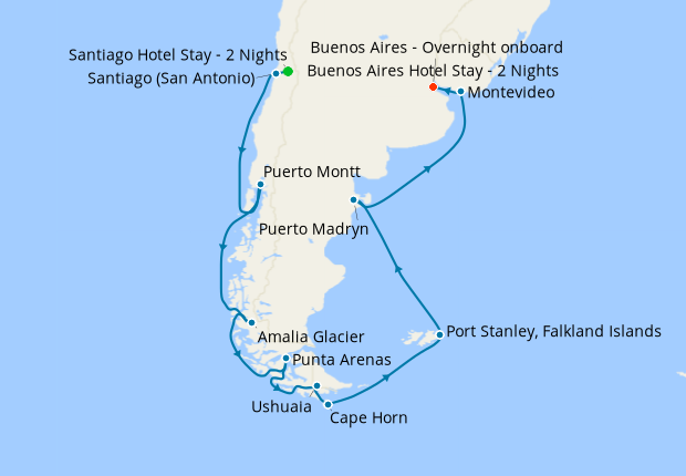 Cruise Itinerary Map