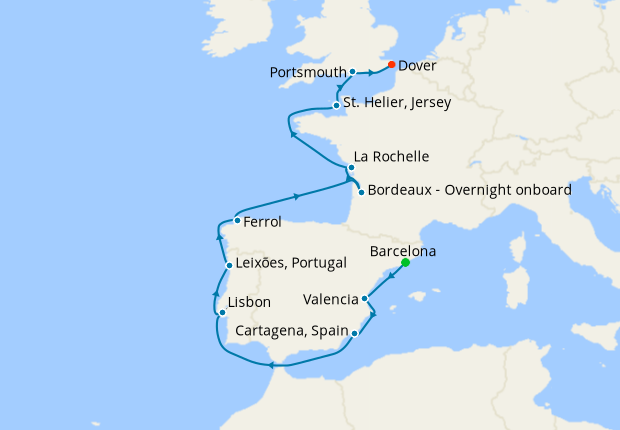 Cruise Itinerary Map