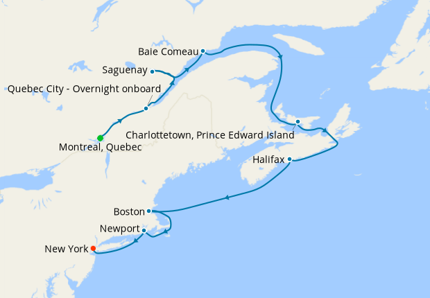 Cruise Itinerary Map