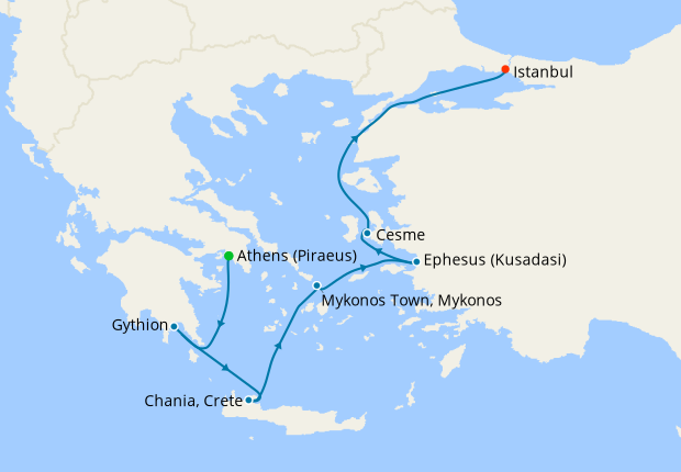 Cruise Itinerary Map