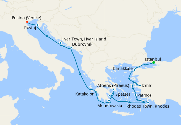 Cruise Itinerary Map