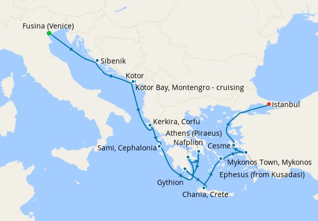 Cruise Itinerary Map