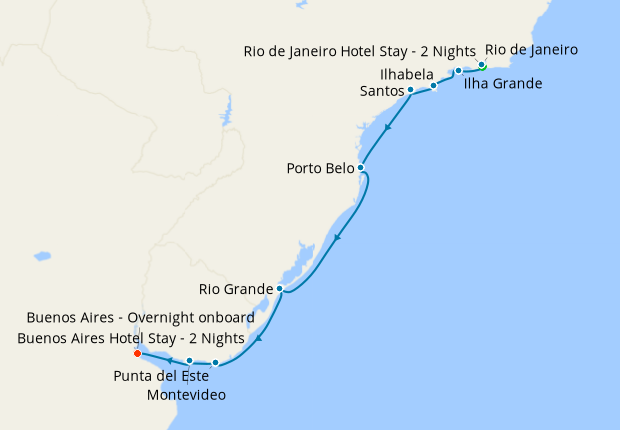 Cruise Itinerary Map
