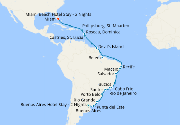 Cruise Itinerary Map