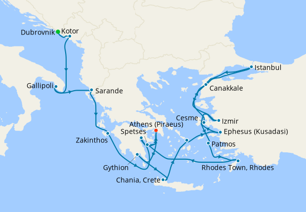 Cruise Itinerary Map
