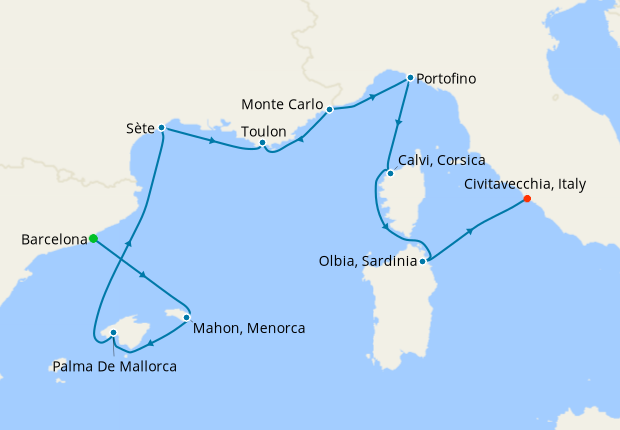 Cruise Itinerary Map