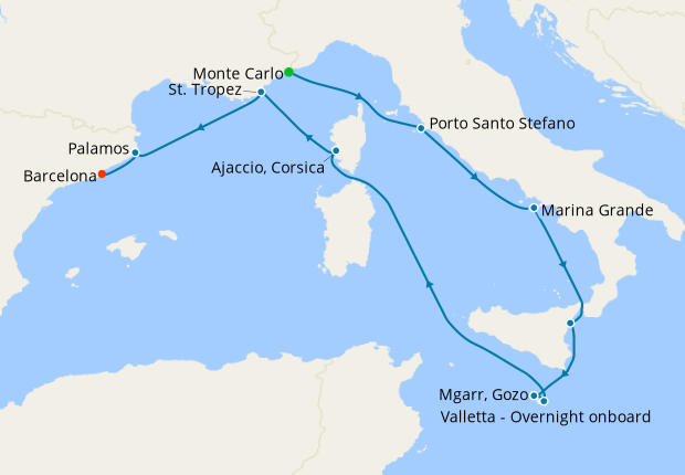 Cruise Itinerary Map