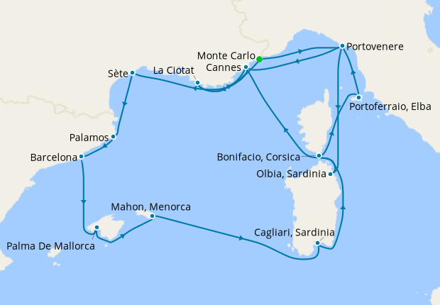 Cruise Itinerary Map