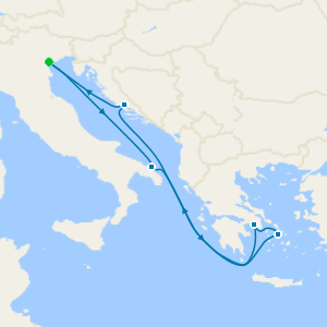 Italy, Greece & Croatia from Venice (Marghera)