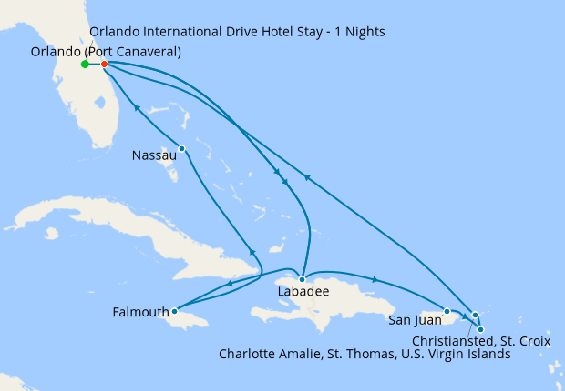 Cruise Itinerary Map