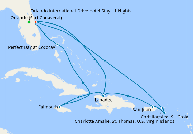 Cruise Itinerary Map