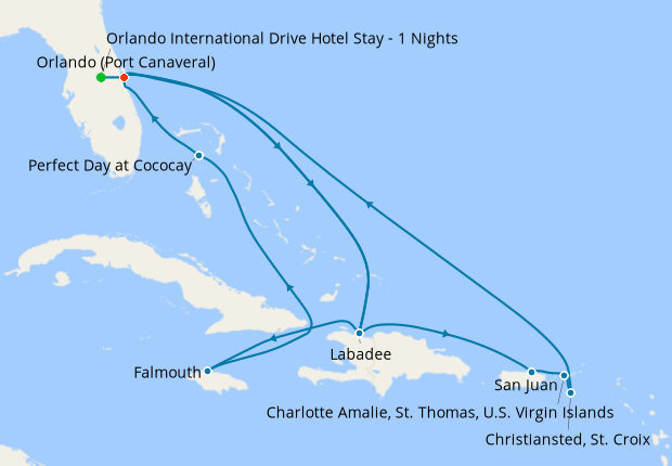 Cruise Itinerary Map