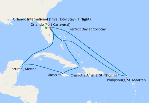 Cruise Itinerary Map