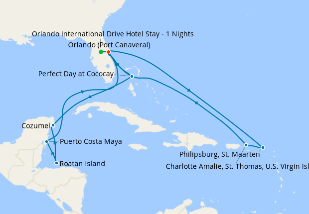 Cruise Itinerary Map