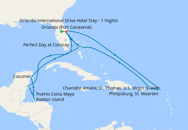 Cruise Itinerary Map