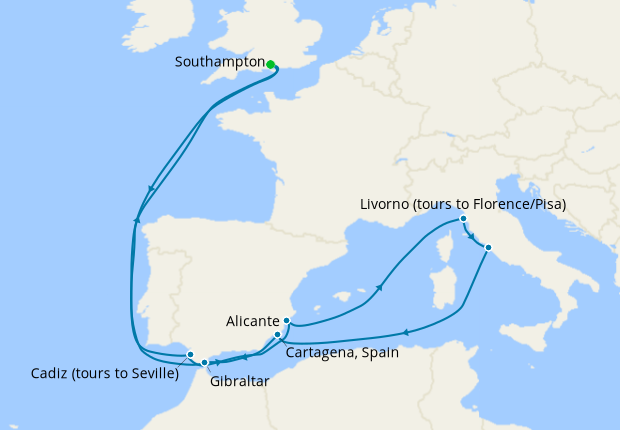 Cruise Itinerary Map
