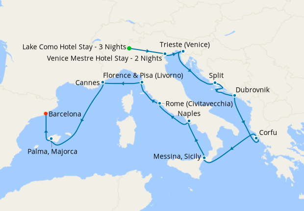 Cruise Itinerary Map