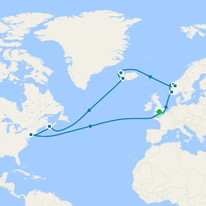 Transatlantic Crossing, Norway & Iceland from Southampton