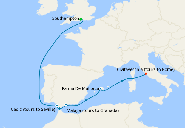 Cruise Itinerary Map