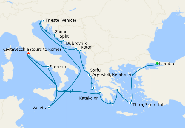 Cruise Itinerary Map