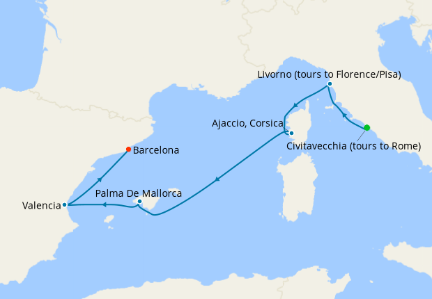 Cruise Itinerary Map